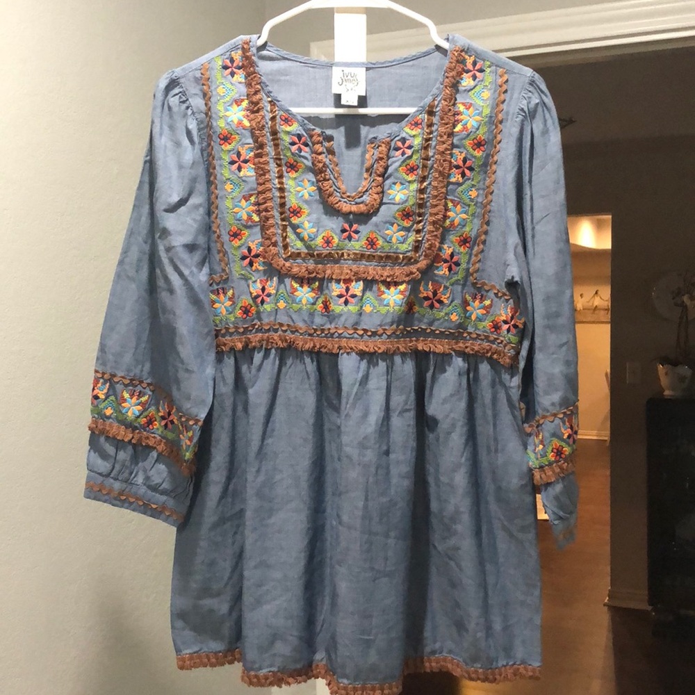 Ivy Jane tunic light denim blouse as Xsm